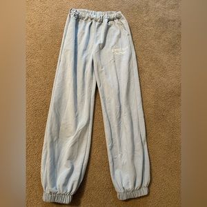 baby blue new port beach California sweatpants